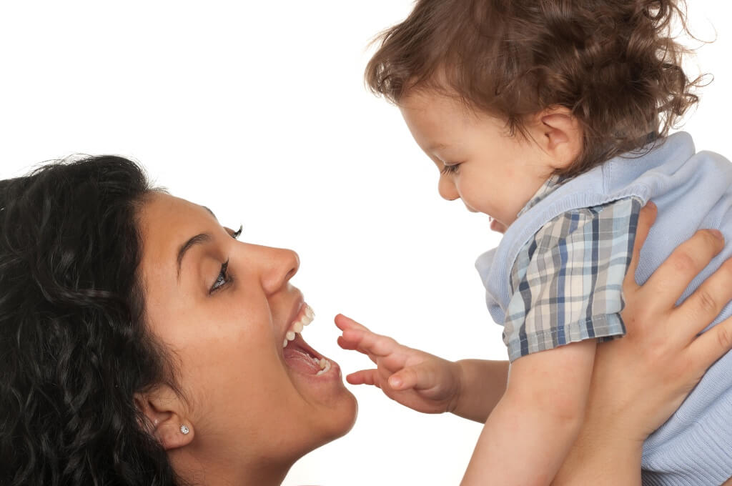 Daughter Smiling With Her Mom