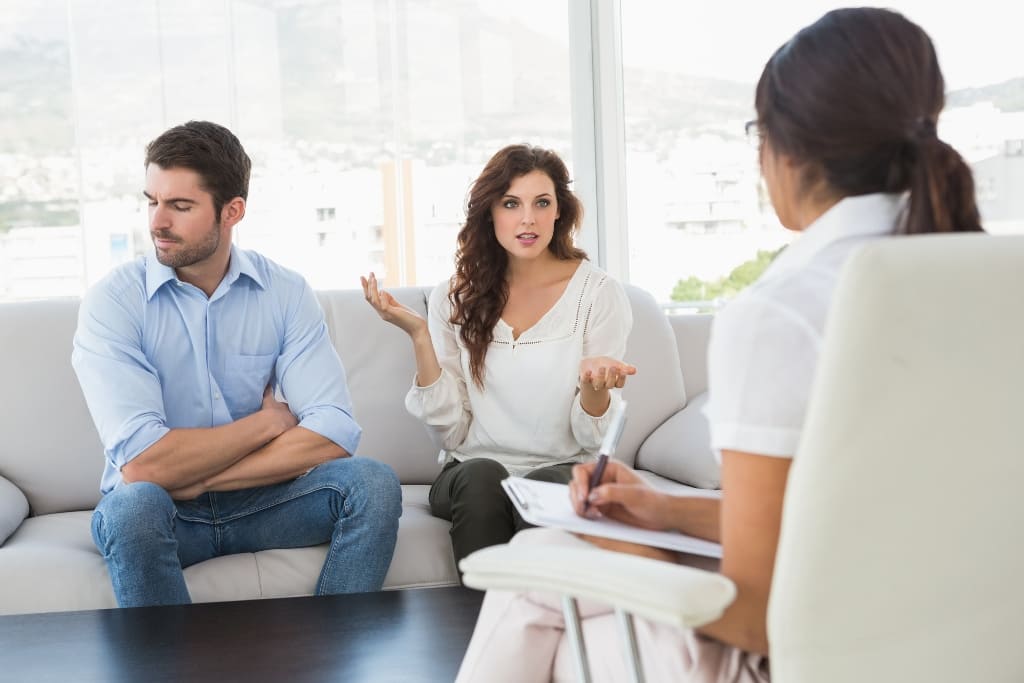 Lawyer Discussing With Her Client