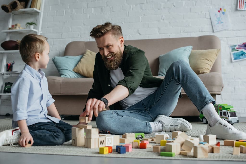 Dad Playing With His Son