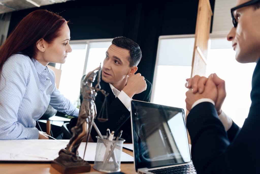 Lawyer Discussing With His Client