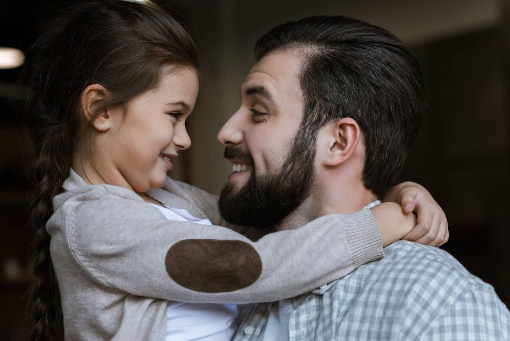 Daughter Smiling With Her Dad