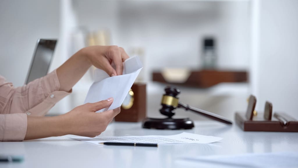 Woman Holding A Legal Doc